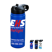19 oz Powder Coated Double Wall Insulated Stainless Steel Tumbler With a Straw Lid